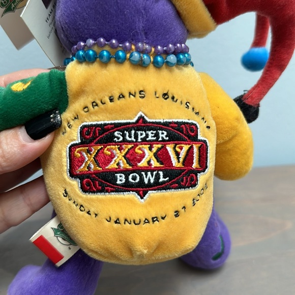 RARE Collection - NFL THE JESTER Super Bowl Clown Bear TEAM BEANS AUTHENTIC - Picture 9 of 13